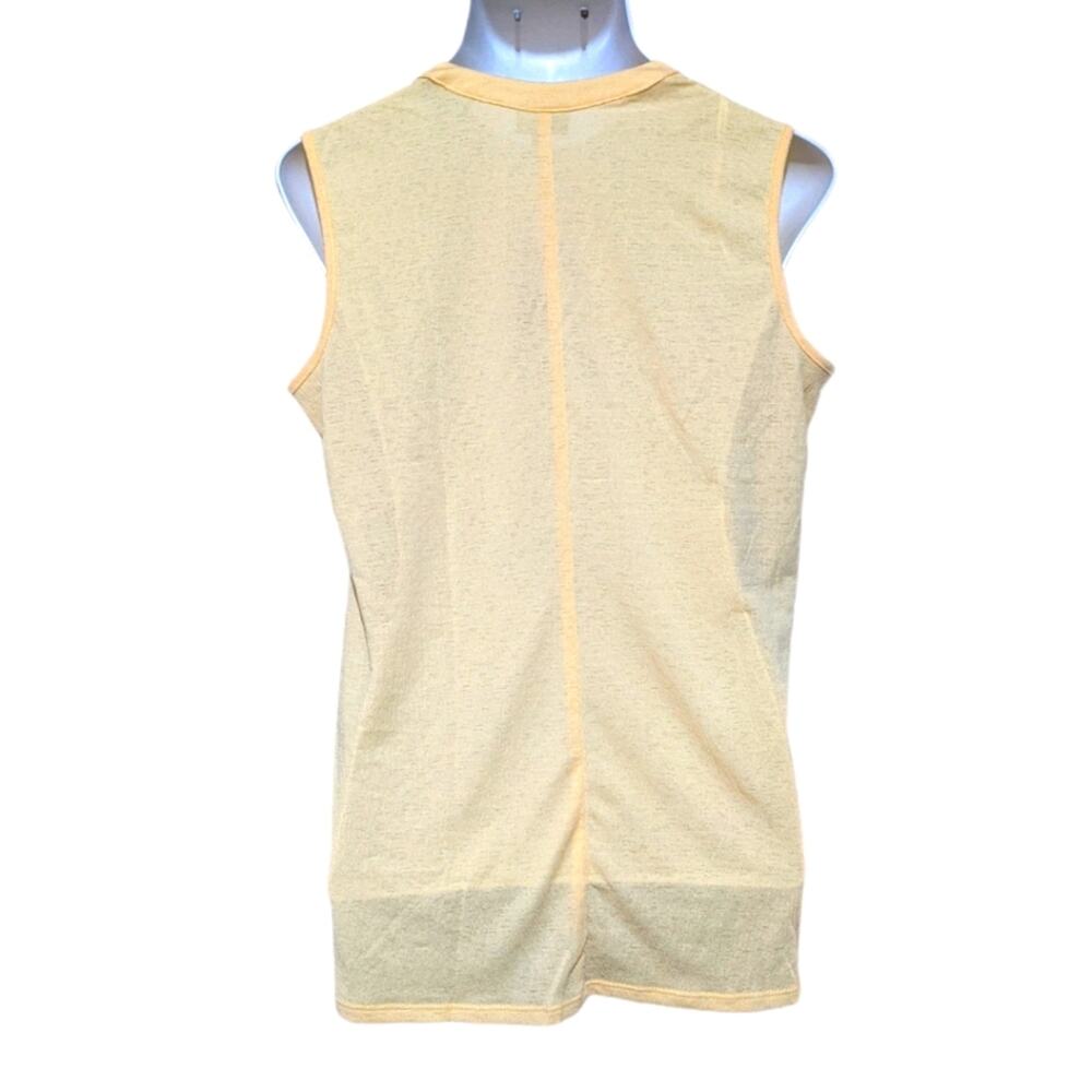 AVENUE Yellow Sleeveless Top Smocked Plus 14/16 1X - Picture 2 of 7